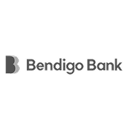 Bendigo Bank logo, featuring stylized "B" symbol and business name in gray.