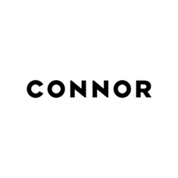 Connor logo in bold black font on white background, representing brand identity and recognition.