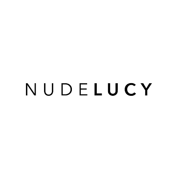 "Nude Lucy minimalist logo in black text on white background."