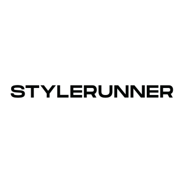 Stylized Stylerunner logo in bold font on a black background, representing a fashion and activewear brand.