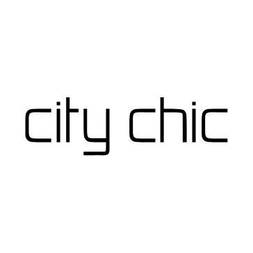 City Chic logo, modern typography for urban fashion brand, black text on white background.